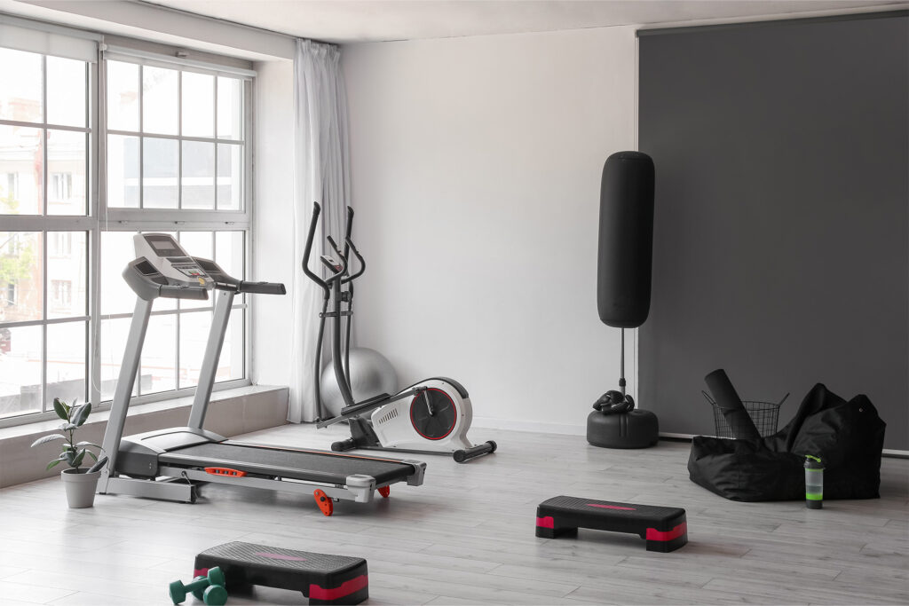 Luxury Vinyl in a home gym by Carpet of Dalton in Dalton Georgia